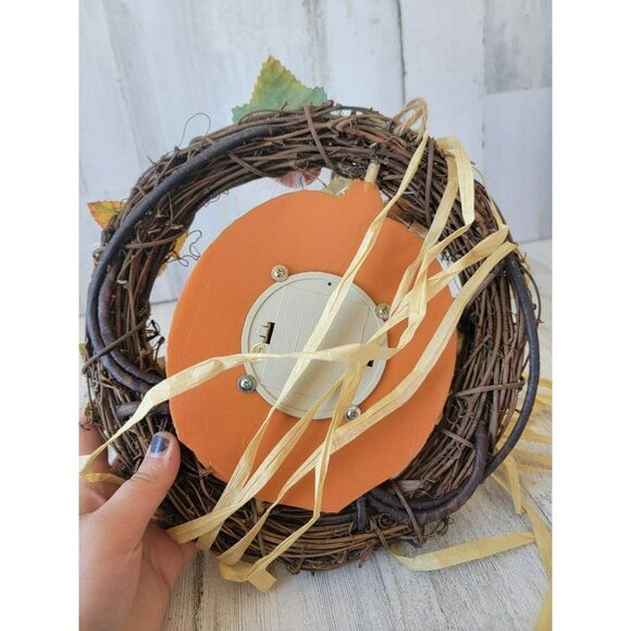 Jack O'Lantern wreath fiber optic AS IS Halloween board Decor prop - Picture 10 of 10